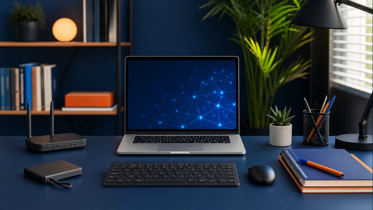 Notebook e equipamentos representando Informática básica para concursos
