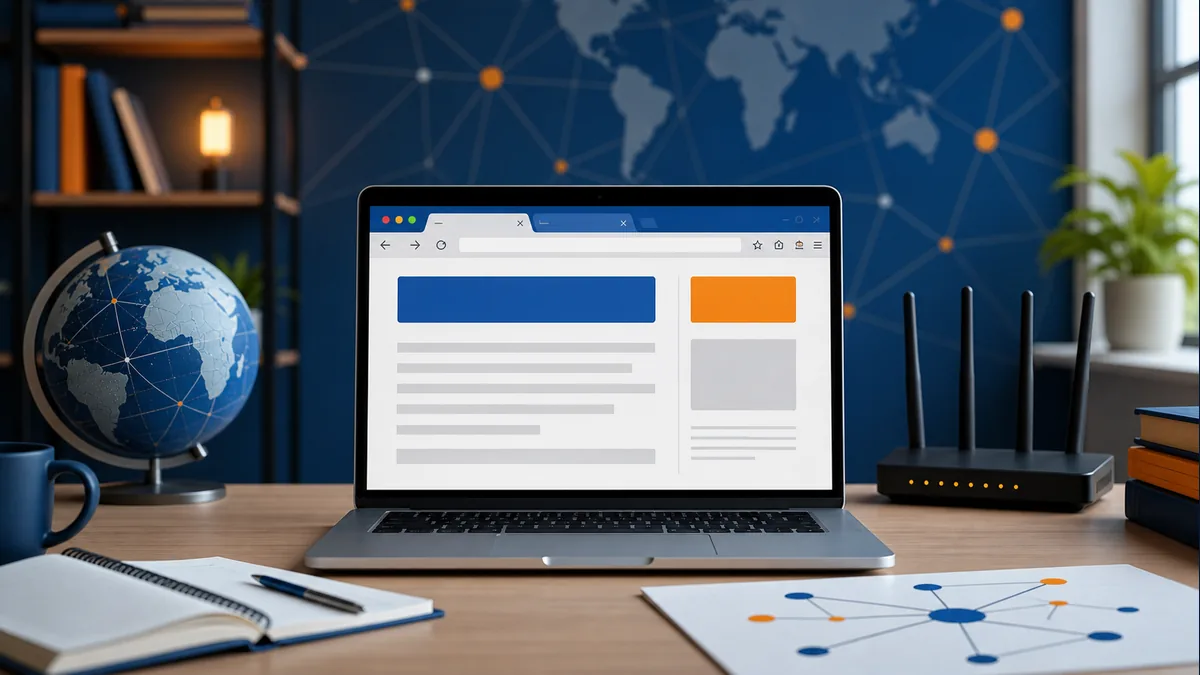Notebook, roteador e elementos de internet para estudo da Fundatec